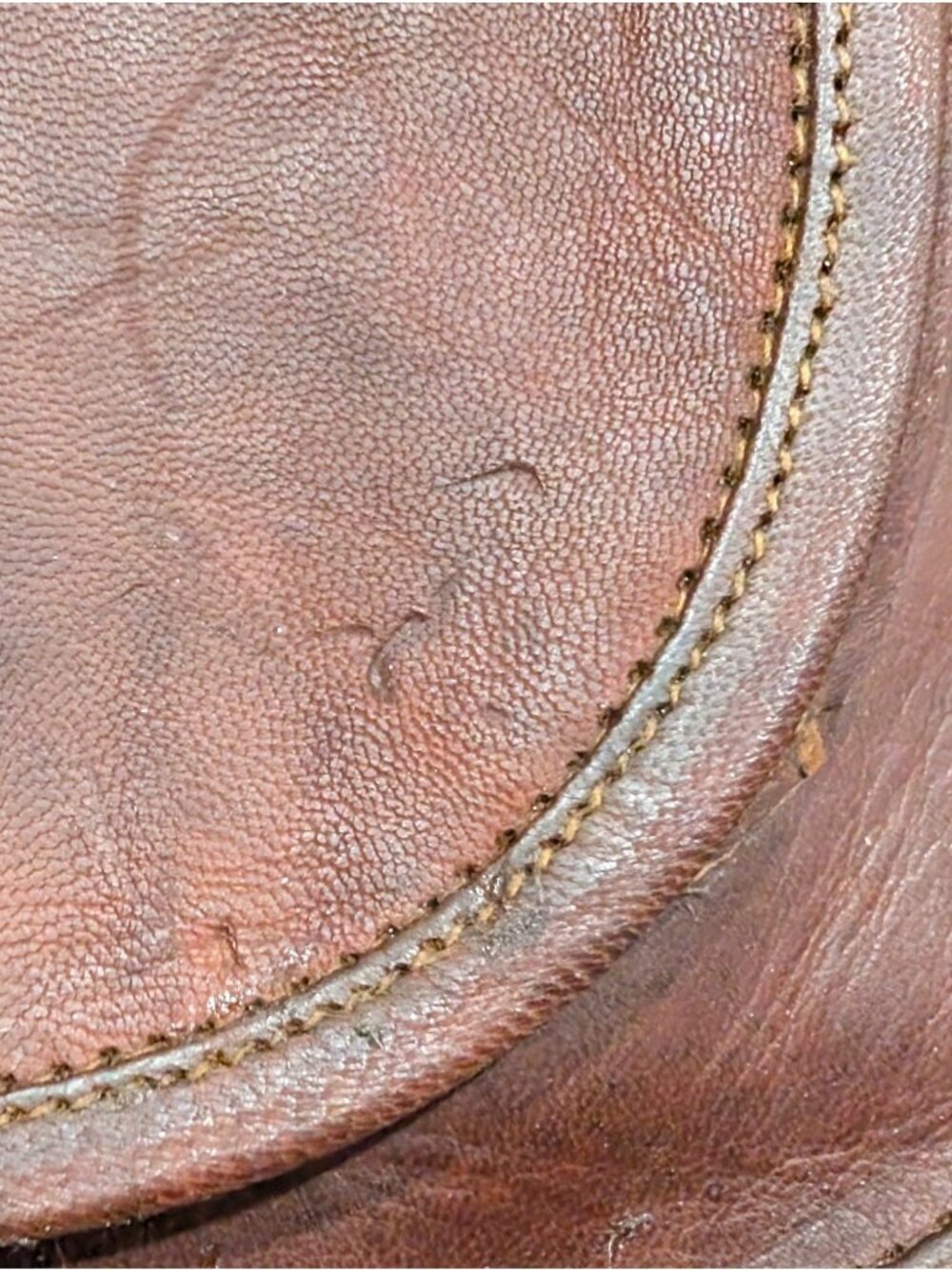 Vintage Heavy Leather Saddle Bag Boho Western Handbag Purse Crossbody Brown - Picture 7 of 16